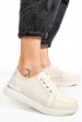 Pantofi sport bej piele naturala tsp5951
