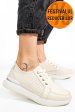Pantofi sport bej piele naturala tsp5951