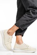 PANTOFI SPORT BEJ PIELE NATURALA TSP5951