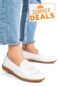 MOCASINI ALBI PIELE NATURALA FSP003636