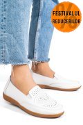 MOCASINI ALBI PIELE NATURALA FSP003636