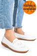 Mocasini albi piele naturala fsp003636