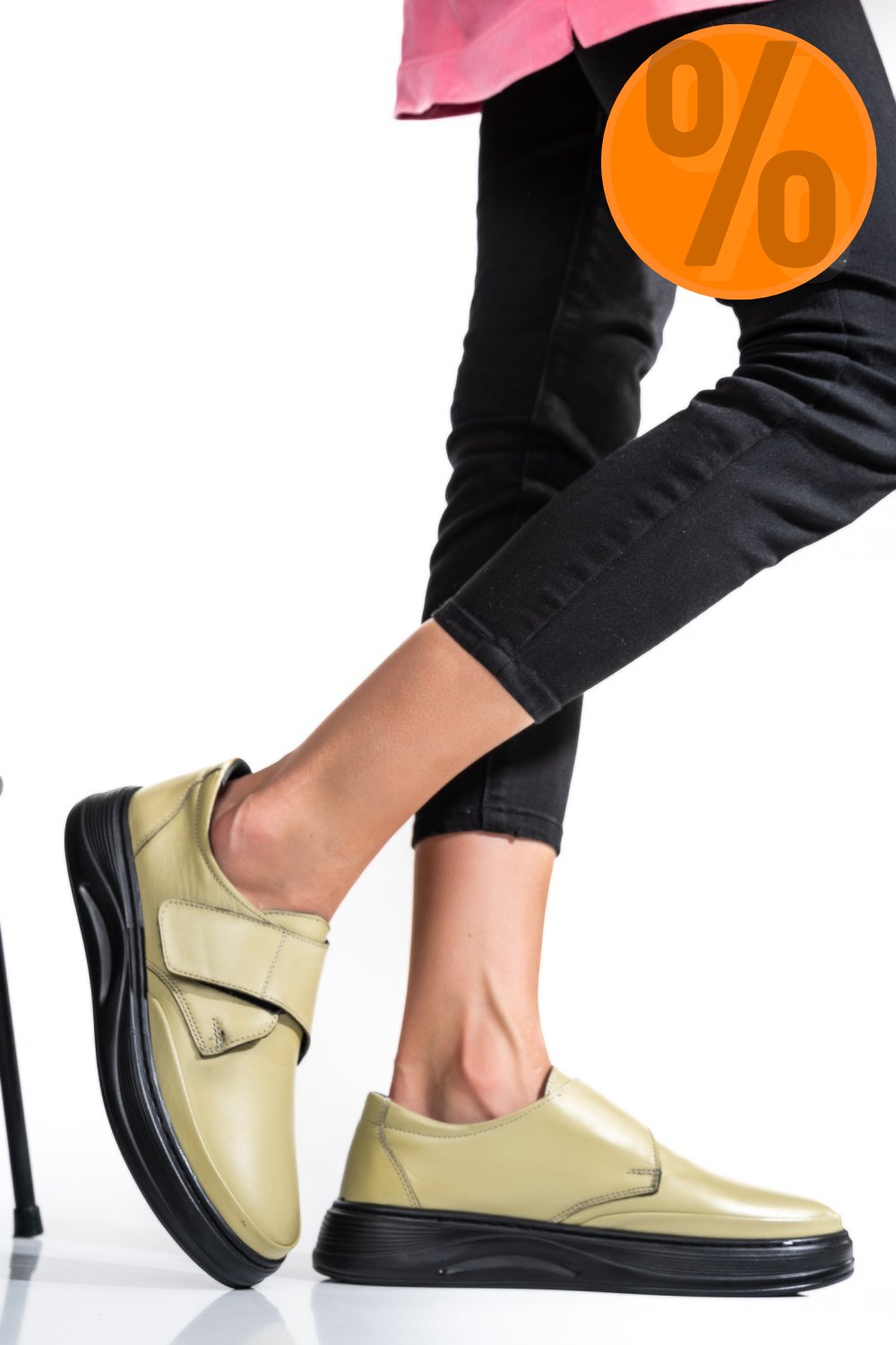 PANTOFI OLIVE PIELE NATURALA APCKD440