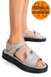 Sandale gri piele naturala 4s7771