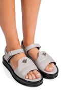 SANDALE GRI PIELE NATURALA 4S7771