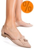 BALERINI ROZ PIELE NATURALA INTOARSA 3S7730