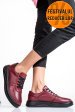 Pantofi bordo piele naturala apckd330