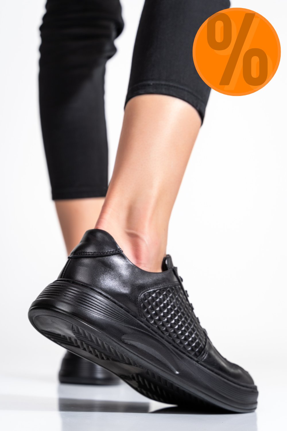 PANTOFI NEGRI PIELE NATURALA APCKD330