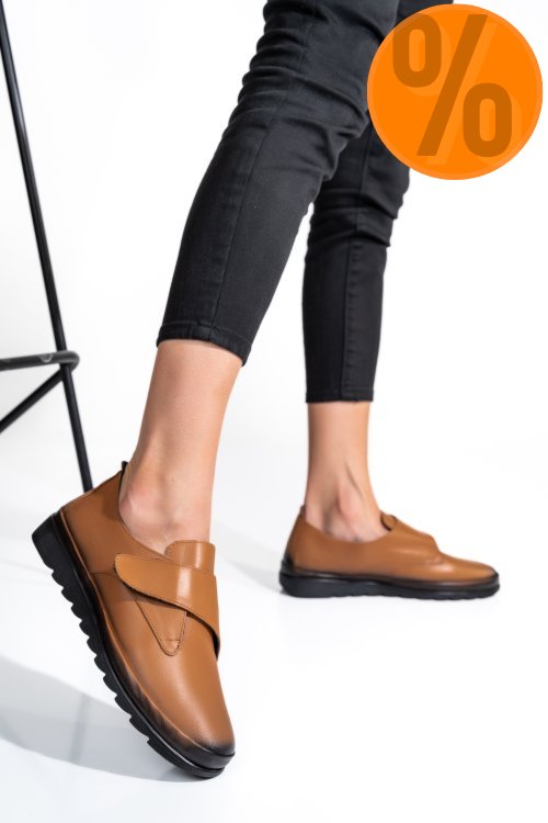 Pantofi maro piele naturala apck700