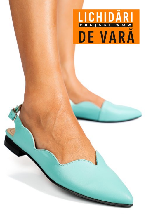 Balerini turcoaz piele naturala 3s7717