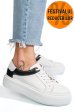 Pantofi sport femei piele naturala alb negru 3s7700b