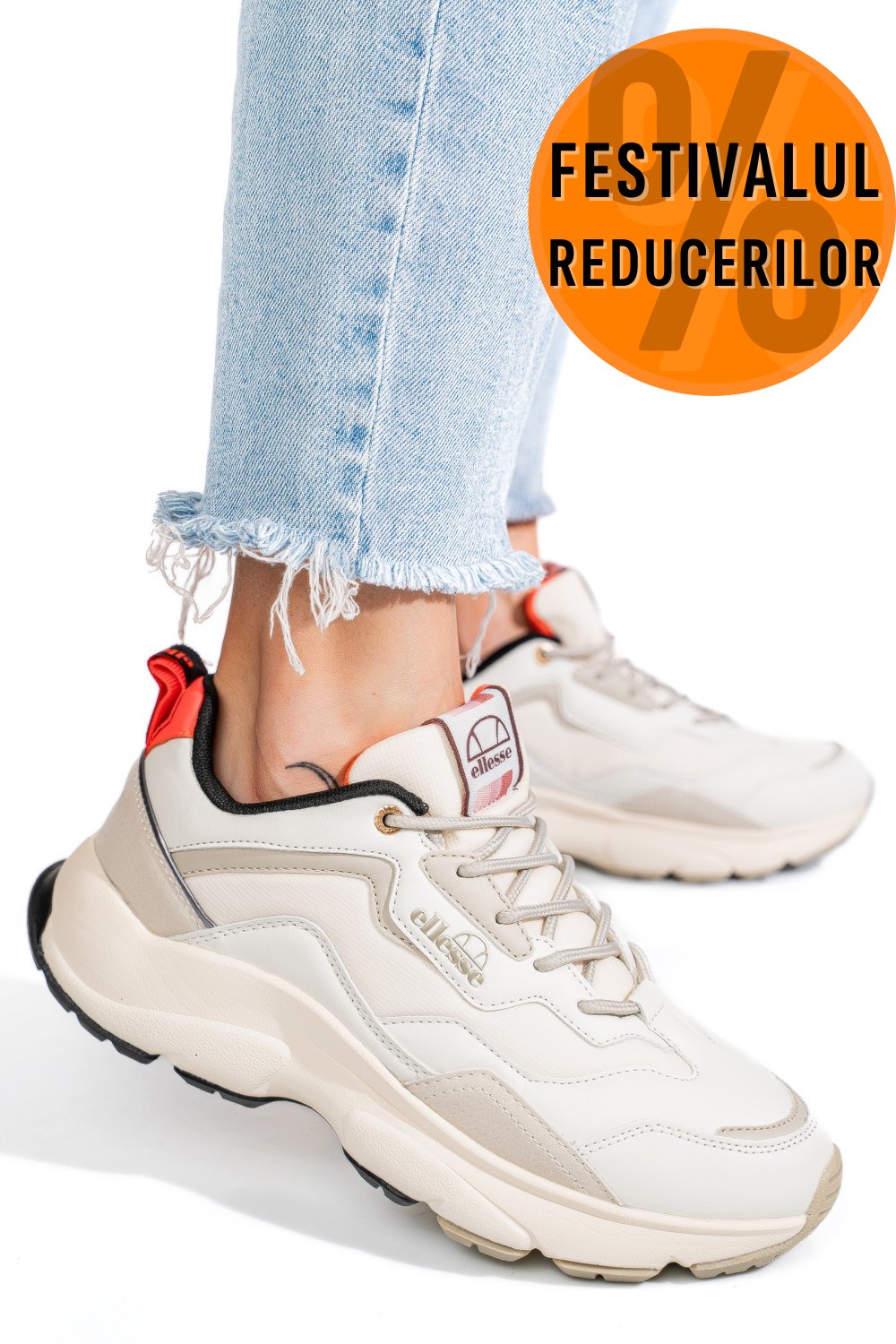 ELLESE, PANTOFI SPORT WHITE EL22W60459
