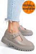 Pantofi gri piele naturala lacuita fsp002297