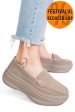 Mocasini khaki piele naturala intoarsa fsp002295
