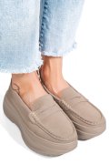 MOCASINI KHAKI PIELE NATURALA INTOARSA FSP002295