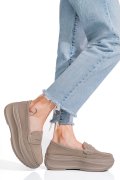 MOCASINI KHAKI PIELE NATURALA INTOARSA FSP002295
