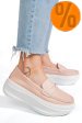 Mocasini roz piele naturala fsp002295