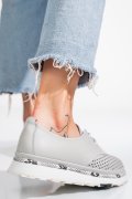 PANTOFI GRI PIELE NATURALA JSPY3930