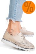 PANTOFI BEJ PIELE NATURALA JSPY3930