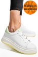 Pantofi sport alb verde piele naturala fsp002282