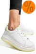 Pantofi sport alb verde piele naturala fsp002282