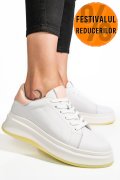 PANTOFI SPORT ALB ROZ PIELE NATURALA FSP002282