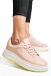 Pantofi sport roz piele naturala fsp002282