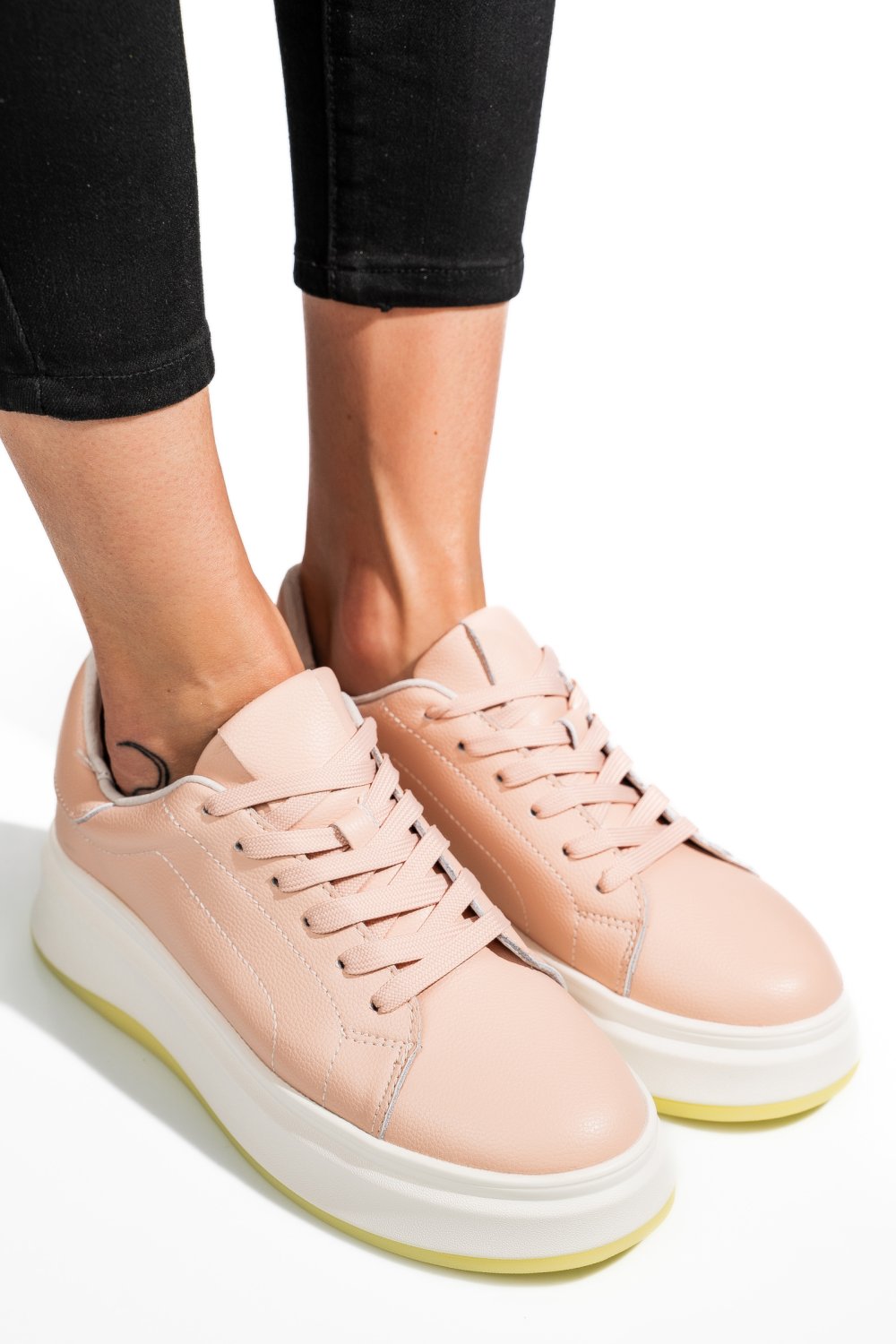 PANTOFI SPORT ROZ PIELE NATURALA FSP002282