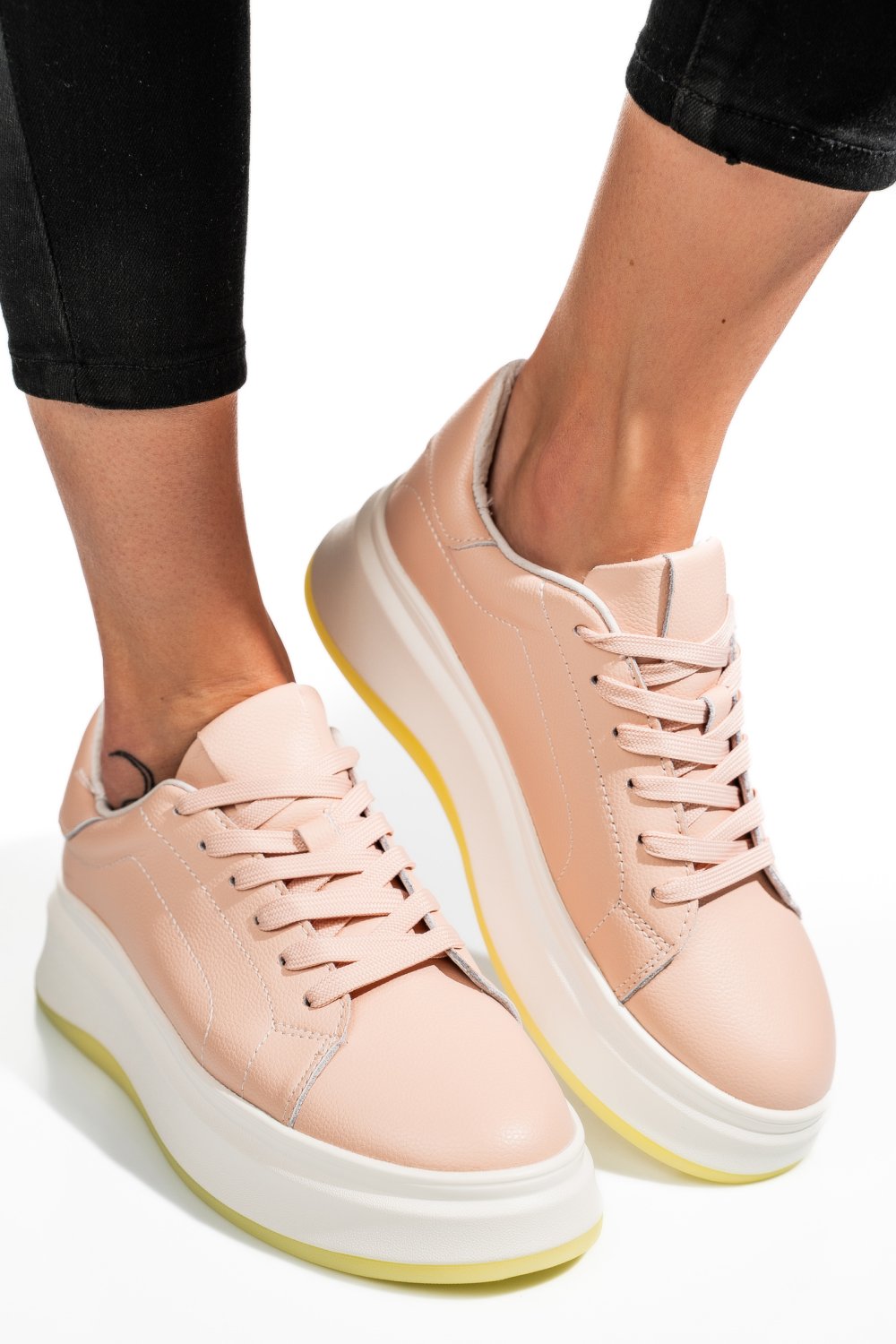 PANTOFI SPORT ROZ PIELE NATURALA FSP002282