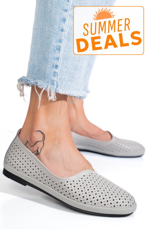 Espadrile gri piele naturala jspy3763