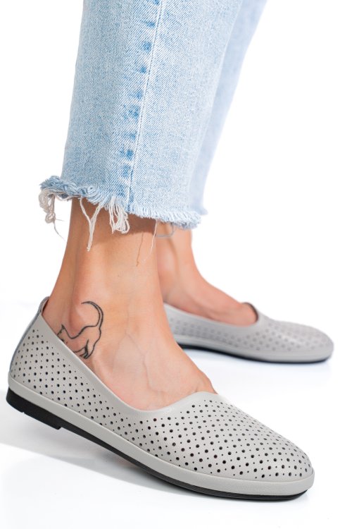 Espadrile gri piele naturala jspy3763