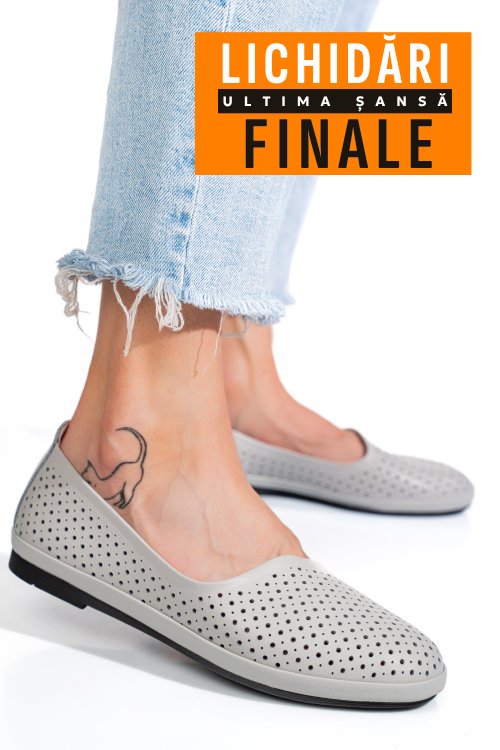 Espadrile gri piele naturala jspy3763