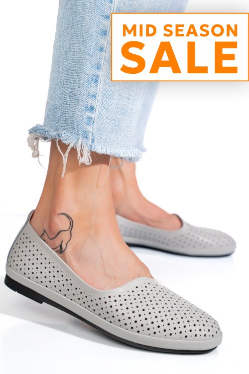 Espadrile gri piele naturala jspy3763