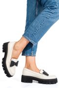 MOCASINI BEJ NEGRU PIELE NATURALA 2S77115