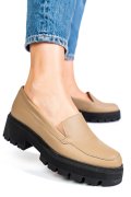 MOCASINI CAPPUCCINO PIELE NATURALA INTOARSA 2S7722
