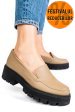 Mocasini cappuccino piele naturala intoarsa 2s7722