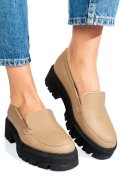 MOCASINI CAPPUCCINO PIELE NATURALA INTOARSA 2S7722