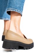 MOCASINI CAPPUCCINO PIELE NATURALA INTOARSA 2S7722