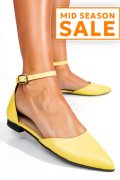 BALERINI GALBENI PIELE NATURALA 3S7753