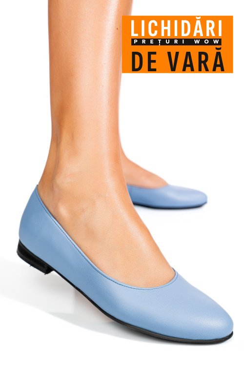 Balerini albastri piele naturala 4s7755