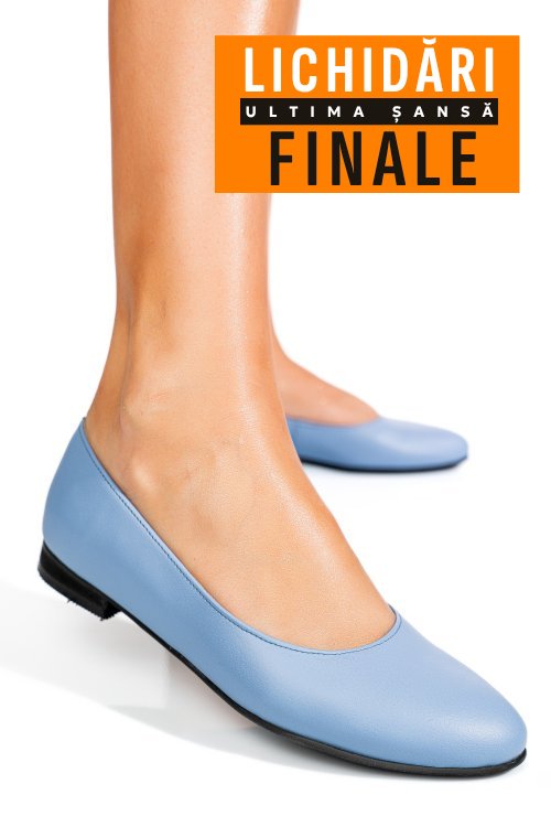 Balerini albastri piele naturala 4s7755