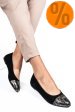 Balerini negru argintiu piele naturala intoarsa 1pc06