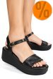 Sandale negre piele naturala rs77omatgr