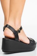 SANDALE NEGRE PIELE NATURALA RS77OMATGR