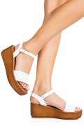 SANDALE ALBE PIELE NATURALA RS77OMATGR