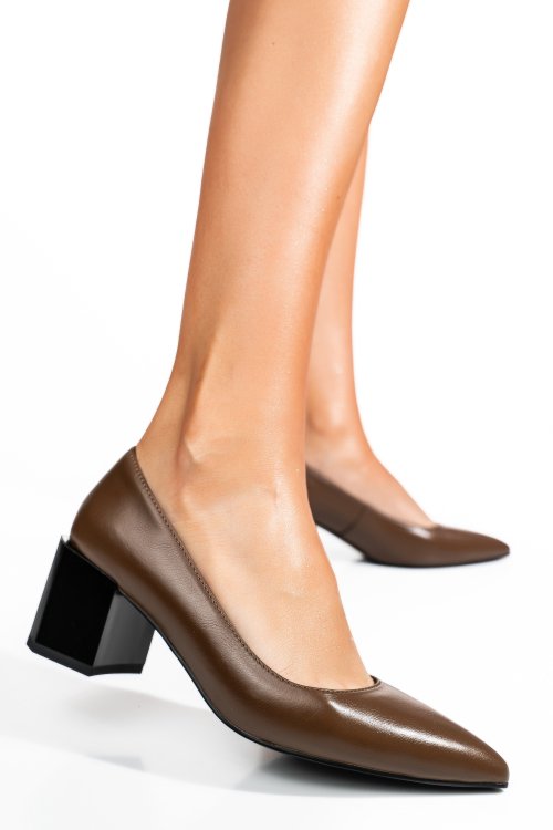 Pantofi khaki piele naturala xpct24001