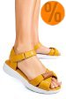 Sandale galbene piele naturala 0pc12