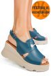Sandale albastre piele naturala apckd3000
