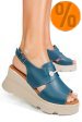 Sandale albastre piele naturala apckd3000