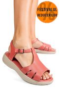 SANDALE ROZ PIELE NATURALA 0PC11